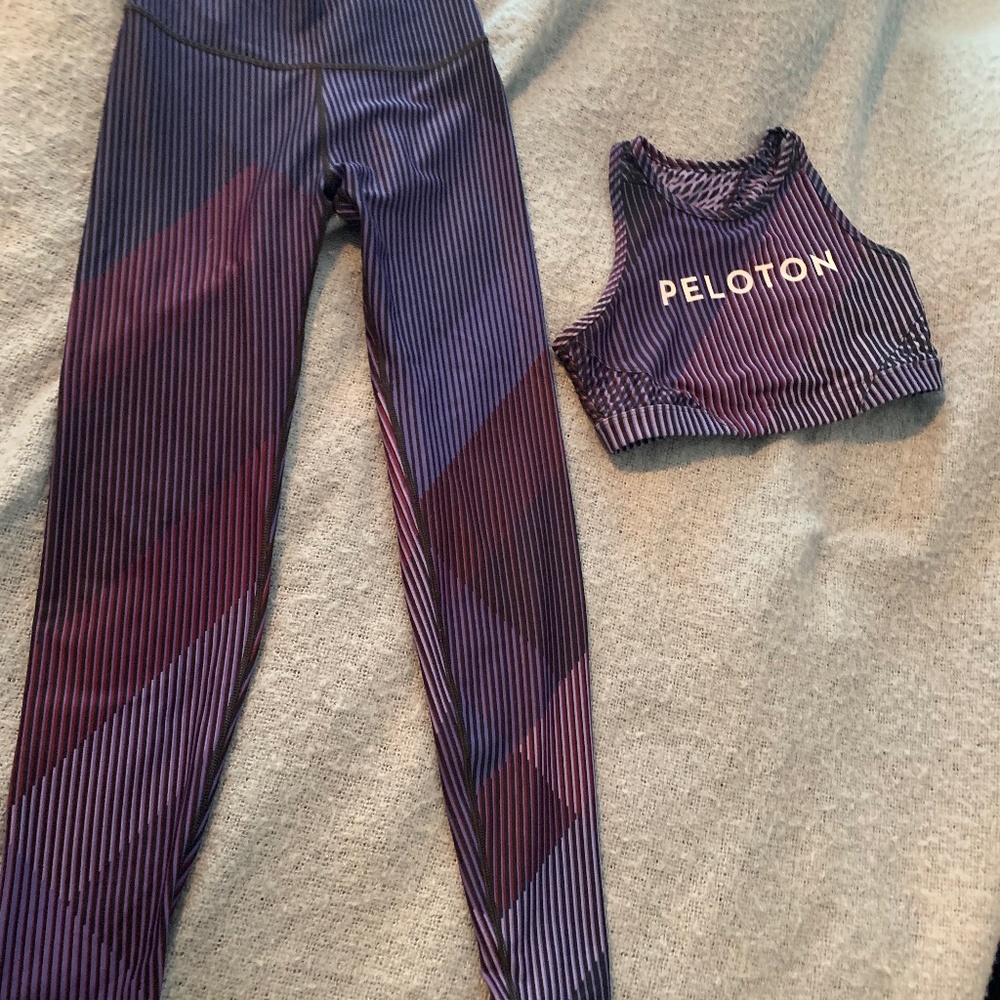Peloton matching legging and sports bra